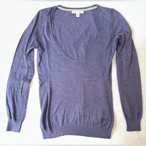Banana Republic Purple Pima Cotton/Wool Blend Sweater Size XS